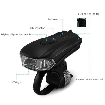 400 Lumen Smart Biciclete Rutier Față de Lumină USB Inducție Lanterna Pentru Bicicleta MTB Bicicleta Spate Lumini cu LED-uri Kit