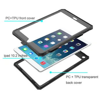 Caz Pentru 2019 iPad 10.2 7-a Generație 2018 2017 9.7 Air2 Air3 Cu Kickstand Impermeabil Ecran Proteja TPU rezistent la Șocuri Pad Caz