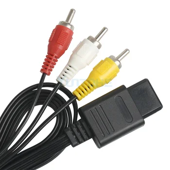 1,8 M 6FT AV TV RCA Video cablu Cablu pentru Joc Cub/pentru SNES GameCube/pentru N64 64 De Joc prin Cablu 95pcs/lot