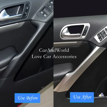 Pentru VW Volkswagen Tiguan 2010-2016 Auto Usi de Interior Cotiera Mâner Cadru Capac Panou Ornamente ABS Cromat Auto-Styling Accesorii