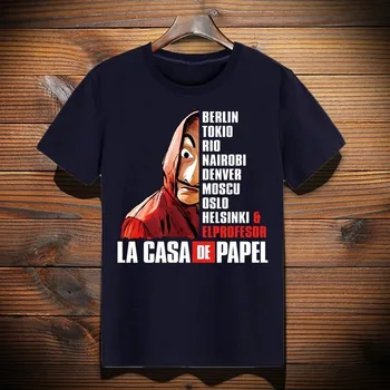 Salvador Dali Amuzante Imprimate La Casa De Papel T Shirt Bani Jaf Teuri Seriale TV Tricouri Barbati Maneca Scurta Casa De Hârtie T-Shirt
