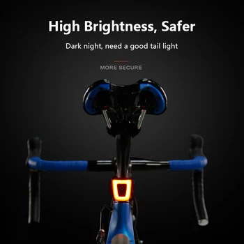 Bicicleta USB Reîncărcabilă Lanterna Pentru Biciclete Lumina din Spate rezistent la apa Casca Bicicleta Stop Lumina de Avertizare Flash Ciclism Accesorii