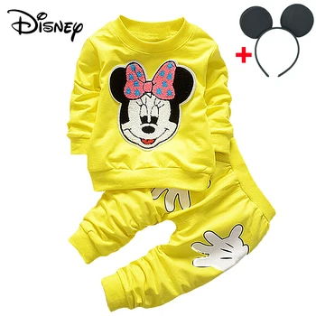 Disney Minnie Mickey Congelate de Crăciun Bluza de Moda pentru copii Topuri de Culoare Solidă Maneca Lunga Topuri de modelare Hanorace Bebes Copii Seturi