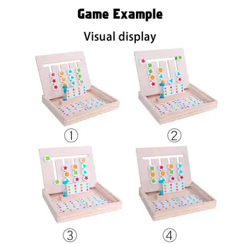 Jucării De Învățare Teaser Creier Joc De Logica Cu Puzzle De Diapozitive Culoarea Și Forma De Potrivire Jucarii Educative Din Lemn Natural Material
