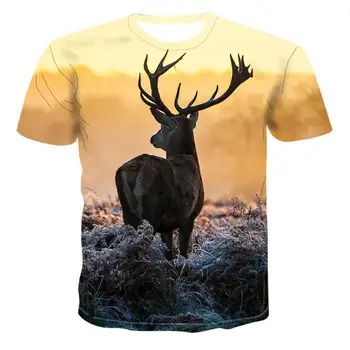 2020 Barbati Nou streetwear Tricou Animal Print T-Shirt 3D harajuku Bărbați T-Shirt Noutate Animal Topuri Tricou Barbati Maneca Scurta