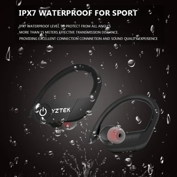 YZTEK 5.0 TWS Sport Wireless Căști Bluetooth Display LED HiFi Stereo Earbud Cască Cu Încărcare Cutie Microfon Pentru telefon Inteligent