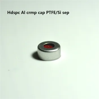 Hdspc Al crmp capac PTFE/Si sep 11 mm Capace din Aluminiu, Cu Septuri 1 mm Grosime De 1,5 ml Maxilarului Cromatografie Flacon 100/pk