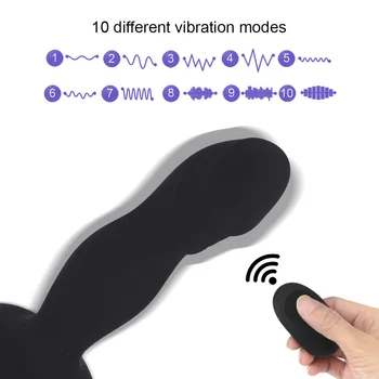 G-spot de Prostata pentru Masaj Vibrator Cu 10 Viteze Jucarii Sexuale ventuza Vibratoare, Butt Plug Wireless de Control de la Distanță Vibrator Anal Vibrator