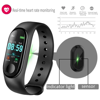 Noul Sport rezistent la apa Smart band Heart Rate Monitor de Presiune sanguina ceas Inteligent bărbați femei Fitness Tracker Pedometru PK mi band 4