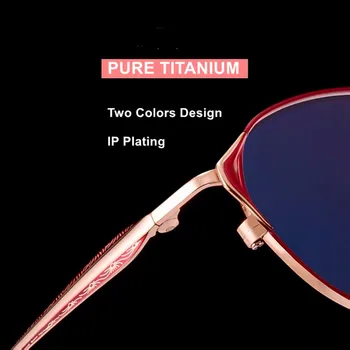 Titan Pur Ochelari De Soare Pentru Femei Ochelari Conceput Full Rim Rotund Roșu Spectacol Ovale În Formă De Ochelari Elegant Ochelari A Crescut De Aur