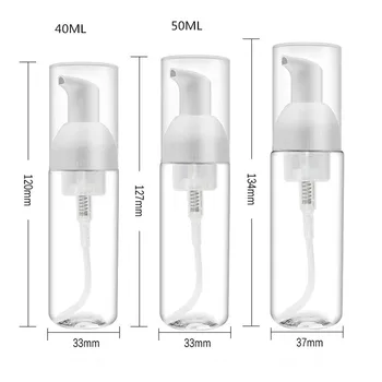 12 X 40 ml 50 ml Dozator Detergent Spumă de Săpun Spumă Pompa Sticla de Călătorie de Plastic Nou Portabil Convenabil Sticla