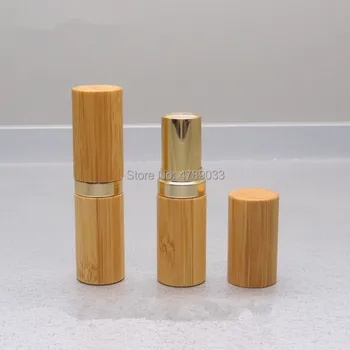 20buc Bambus Tub de Ruj 12.1 mm DIY Gol Balsam de Buze Cosmetice Subpackag Recipient Natural 4.5 g Luciu de Buze Conducta de Coajă