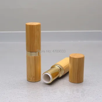 20buc Bambus Tub de Ruj 12.1 mm DIY Gol Balsam de Buze Cosmetice Subpackag Recipient Natural 4.5 g Luciu de Buze Conducta de Coajă