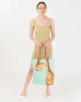 2020 Nouă Tendință Geanta Shopper Casual Tote Geantă De Mână De Femei Usoare Geanta De Lux Pe Plaja Geanta De Designer De Mare De Femei Geanta Model Animal Sac