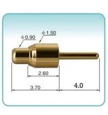 100buc Primăvară Încărcate Pogo Pin Conector Teava cu Diametrul de 1,5 mm Prin Găuri PCB Înălțime de 3,7 mm pe Verticală de 1,5 x 7.7 mm Conturul
