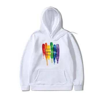 2019 Bărbați Pride Lgbt Dragoste Câștiga Hanorace Jachete Unisex Harajuku dragostea este Dragoste Hoodies Femei Dragoste Gay Lesbiene Curcubeu Haine