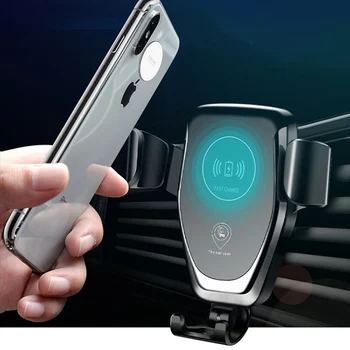 CinkeyPro Wireless Încărcător Auto pentru iPhone X 8 XS Samsung XiaoMi USB de Încărcare Rapidă Titularul de Aerisire Suport QI Dispozitiv Universal