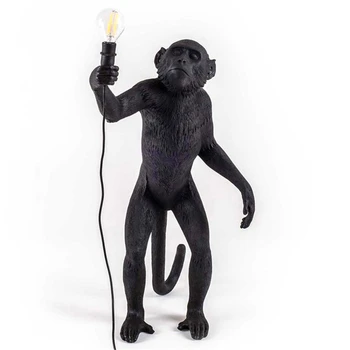 Modern Maimuță Lampă Pandantiv Lumini POD Frânghie Arta Nordică Replici Rășină Agățat Pandantiv Lampă de Iluminat Iluminat Interior Decor