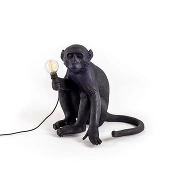 Modern Maimuță Lampă Pandantiv Lumini POD Frânghie Arta Nordică Replici Rășină Agățat Pandantiv Lampă de Iluminat Iluminat Interior Decor