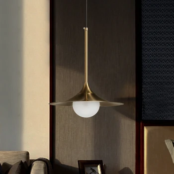 Nordic moderne lampă de agățat pentru camera de zi dormitor Creative sticla placat cu cupru fier abajur restaurant cafe-bar pandantiv lumina