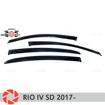 Fereastra deflectoare pentru Kia Rio IV Sedan 2017 - ploaie deflector de pământ de protecție styling auto accesorii decor de turnare