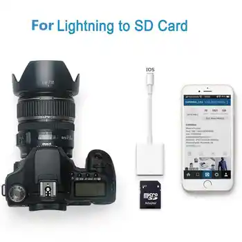 Sindvor pentru Lightning to SD OTG Card Reader pentru iPhone iPad iPod, Macbook interfata Carduri de Memorie Utilizați Nicio APLICAȚIE Nevoie de Sprijin IOS 13