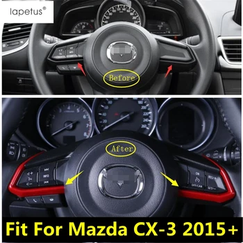 Lapetus ABS Rosu / Aspect Fibra de Carbon / Mat Accesorii se Potrivesc Pentru Mazda CX-3 CX3 - 2020 Volan de Turnare prin Acoperire Kit de Echipare
