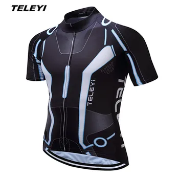 TELEYI Negru Ciclism Jersey Bărbați îmbrăcăminte biciclete biciclete jersey top Ropa Ciclismo maillot MTB de Echitatie jersey scurt Echipa respirabil