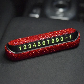 1 Buc Masina de Lux Numărul de Telefon Card de Parcare tabloul de Bord Decor Cu Cristale de Diamant DIY Accesorii Accesorii de Interior