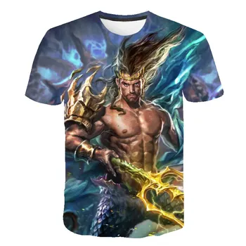2020 de vara barbati nou personalizat T-shirt Poseidon tricou imprimat 3D pentru bărbați T-shirt roman anime tricou T-shirt men scurt si