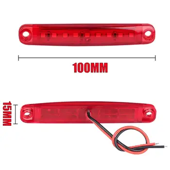 10 Buc Roșu 9 LED-uri Auto Sigilate Partea Marker-ul creatininei Lumina Pentru Camion Remorcă Camion Autobuz 12V