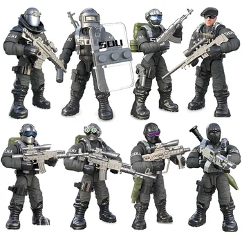 JTY Jucării Forțele Speciale antiteroriste Asambla Blocuri Cifrele de Acțiune Militare Armate Minifigures Model de Jucărie Pentru Copii Cadouri