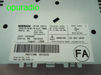 Calitate de Top Clarion 6 cd changer PN-2715N PN-2958N PN-2708N loader mecanism cu MP3 pentru Nissan navara auto Tuner radio AUX