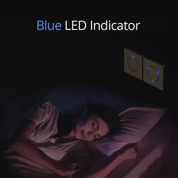 Wallpad 2 Banda 2 Mod Aleatoriu faceți Clic pe Perete Comutator de Lumină Cu LED Indicator de Aur de Cristal Panou de Sticlă Pentru Acasă