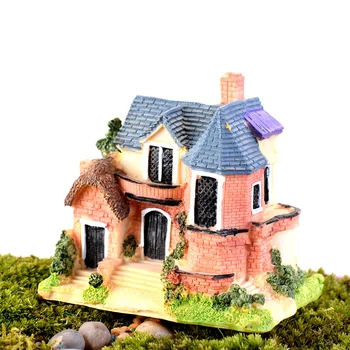 Mini Castel De Basm Grădină Miniaturi Castele Terariu Figurine Decoratiuni De Gradina In Miniatura Casa Vila Zână Pădure Figurine