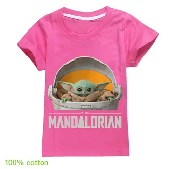 Star Wars Tricou Copil Yoda cu mânecă Scurtă Tricou pentru Baieti Graphic Tee Camasi de Bumbac pentru Fete Adolescente de tip Boutique de Îmbrăcăminte pentru Copii