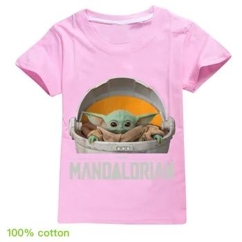 Star Wars Tricou Copil Yoda cu mânecă Scurtă Tricou pentru Baieti Graphic Tee Camasi de Bumbac pentru Fete Adolescente de tip Boutique de Îmbrăcăminte pentru Copii