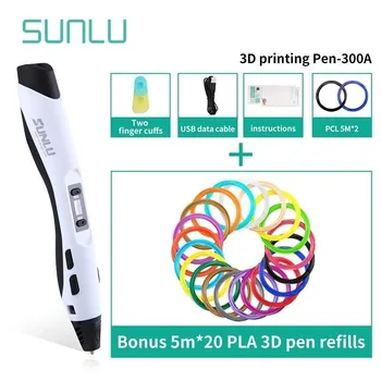 SL-300A de Imprimare 3D Sprijin Pen PLA/ABS/PCL Filament Temperatură Scăzută 3D Stilou Cutie a Stabilit cel Mai bun Cadou Pentru Copii