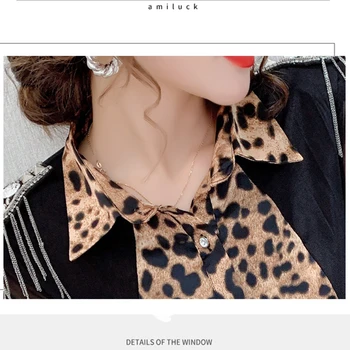 Primavara Toamna Stil coreean Bluza Chic, Sexy Mozaic Maneca Lunga Plasă Butonul de Bumbac Umăr Bord Topuri Ropa Mujer Tricou T00009A
