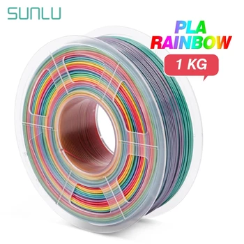 SUNLU Curcubeu PLA Filament de 1.75 MM 1KG Colorate Filament PLA New Sosire MĂTASE Curcubeu Imprimantă 3D Material