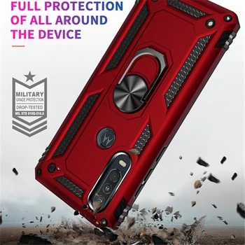 Cea mai bună Protecție Kickstand Deget Inelul de Caz pentru MOTO P40 Putere Unul Hiper Acțiune Vison Zoom Macro G8 Plus G7 Juca E5 E6 G Stylus