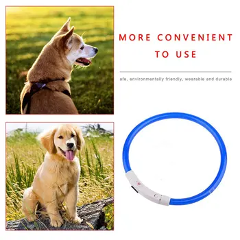 Guler de câine USB Reîncărcabilă emițătoare de Lumină Guler pentru animale de Companie TPU Poate reduce Câine Lumină de Siguranță Potrivit Pentru întreprinderile Mici Și Mijlocii de Câini de Companie