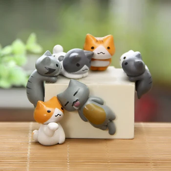 6pcs/lot Chi ' s Sweet Home Pisica Pisici Cifre Jucării DIY Rășină Cat de Acțiune Figura de Colectare Model de Jucărie Cadou pentru Decor Acasă
