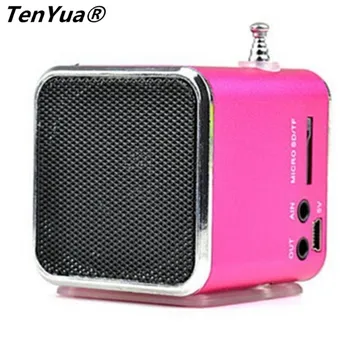 TenYua TD-V26 Micro SD TF USB Difuzor Mini MP3 Player de Muzică Portabil, Radio FM Stereo Pentru PC, Laptop