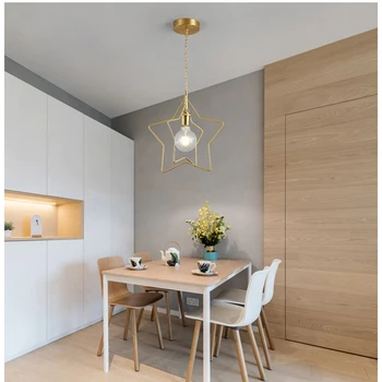 Nordic creative stele pandantiv lumina LED E27 personalitate moderne lampă de agățat pentru camera de zi, dormitor, camera copiilor restaurant