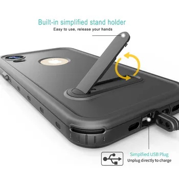 360 Plin Proteja Real impermeabil caz Pentru iPhone 11 XS XR XS pro max acoperi caz Armor pentru iPhone x xs max Funda Caz rezistent la Socuri