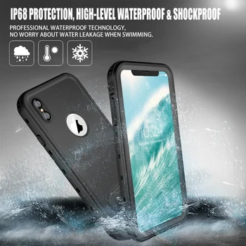 360 Plin Proteja Real impermeabil caz Pentru iPhone 11 XS XR XS pro max acoperi caz Armor pentru iPhone x xs max Funda Caz rezistent la Socuri