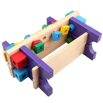 Montessori din Lemn Tool banc de lucru cu Copilul Banc de Atelier Stabilite Pretinde Dulgheri Juca cu Scule Constructii Jucărie
