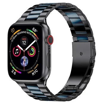 Pentru apple watch se curea 6 5 4 44mm 40 mm banda pentru iwatch curea 3 42mm 38mm Ultra subțire din Oțel Inoxidabil Modernizate Adaptor Brățară