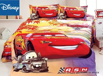 Disney mcqueen masini de imprimare set de lenjerie de pat twin dimensiune pentru copii carpetă acopere foaie de pat 4buc textile de casa pentru copii cadouri model de desen animat